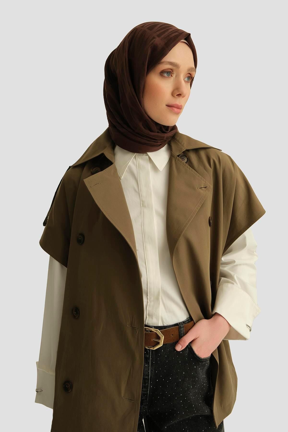 Armine Trençkot Yelek 25YH528 Haki
