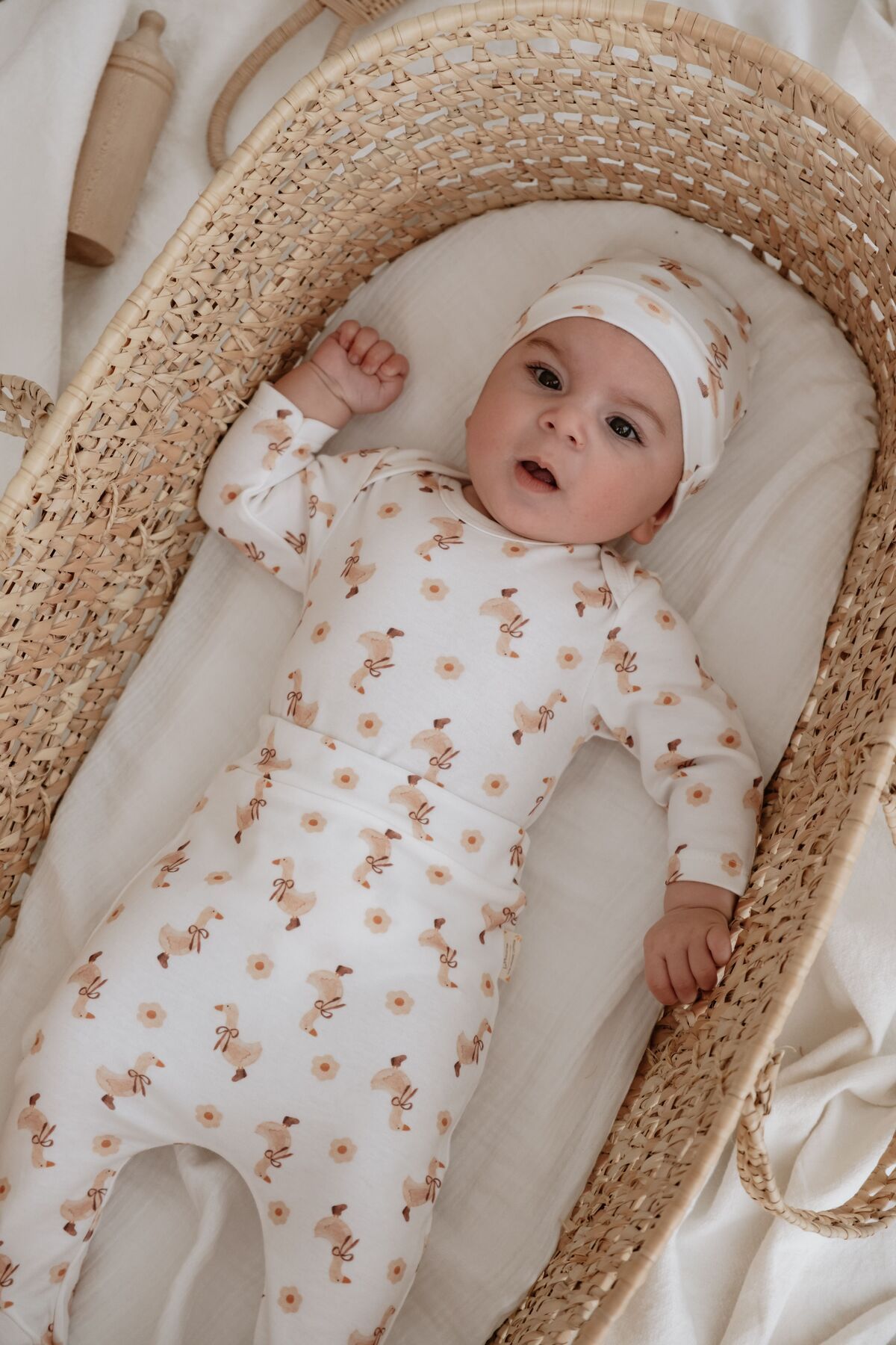 Luna Kids Collection %100 Organik Pamuk Zıbın Takımı - Goose