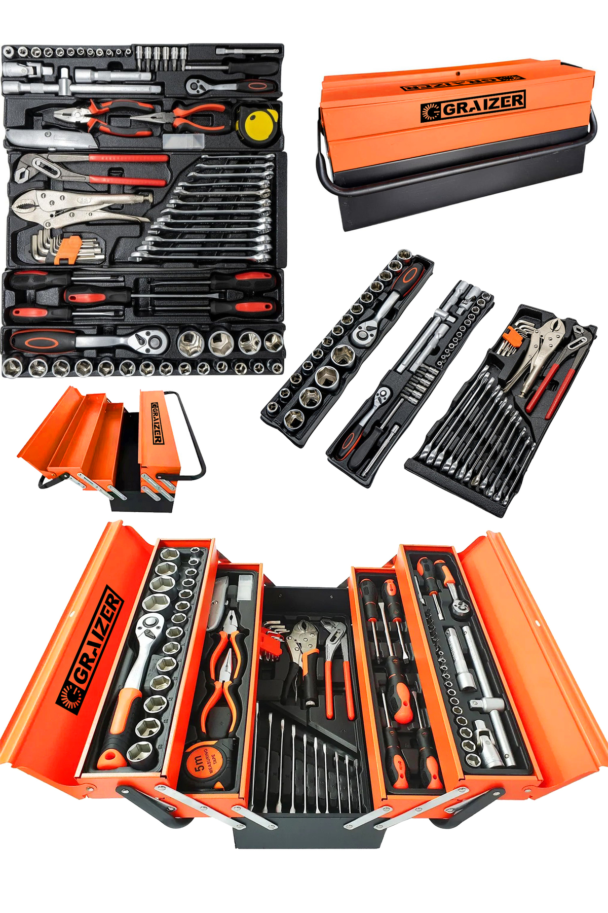 Graizer Profesyonel 81 Parça-5 Göz Dolu Katlanır Takım Çantası