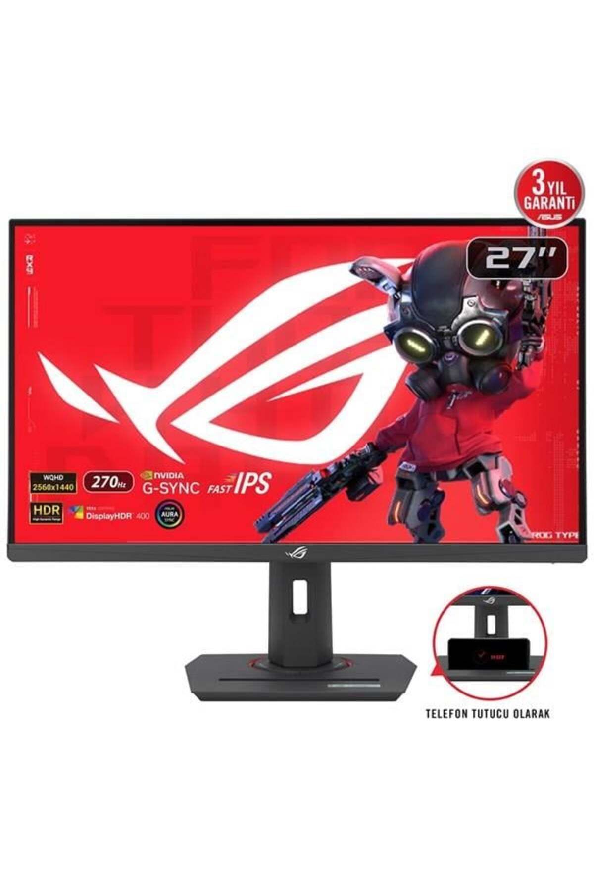 ASUS 27" FAST IPS ROG STRIX XG27ACMG 1MS 270HZ HDMI-DP TYPE-C GAMING MONİTÖR 2560X1440