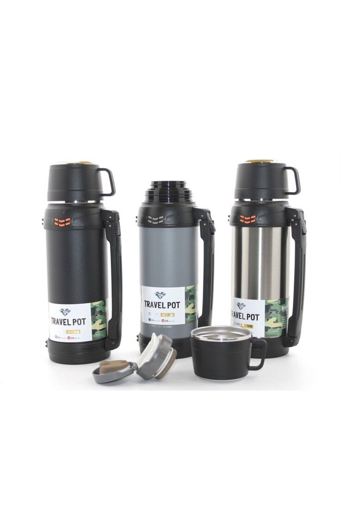kuzenler store Paslanmaz Çelik Çift Katmanlı Termos 1.2 Lt Model 2