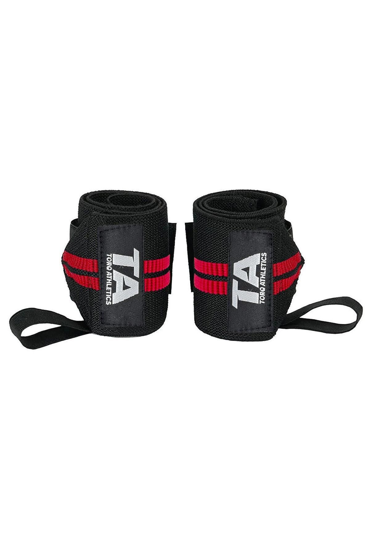 Torq Athletics Pro Wrist Wraps 2'li - Siyah Kırmızı