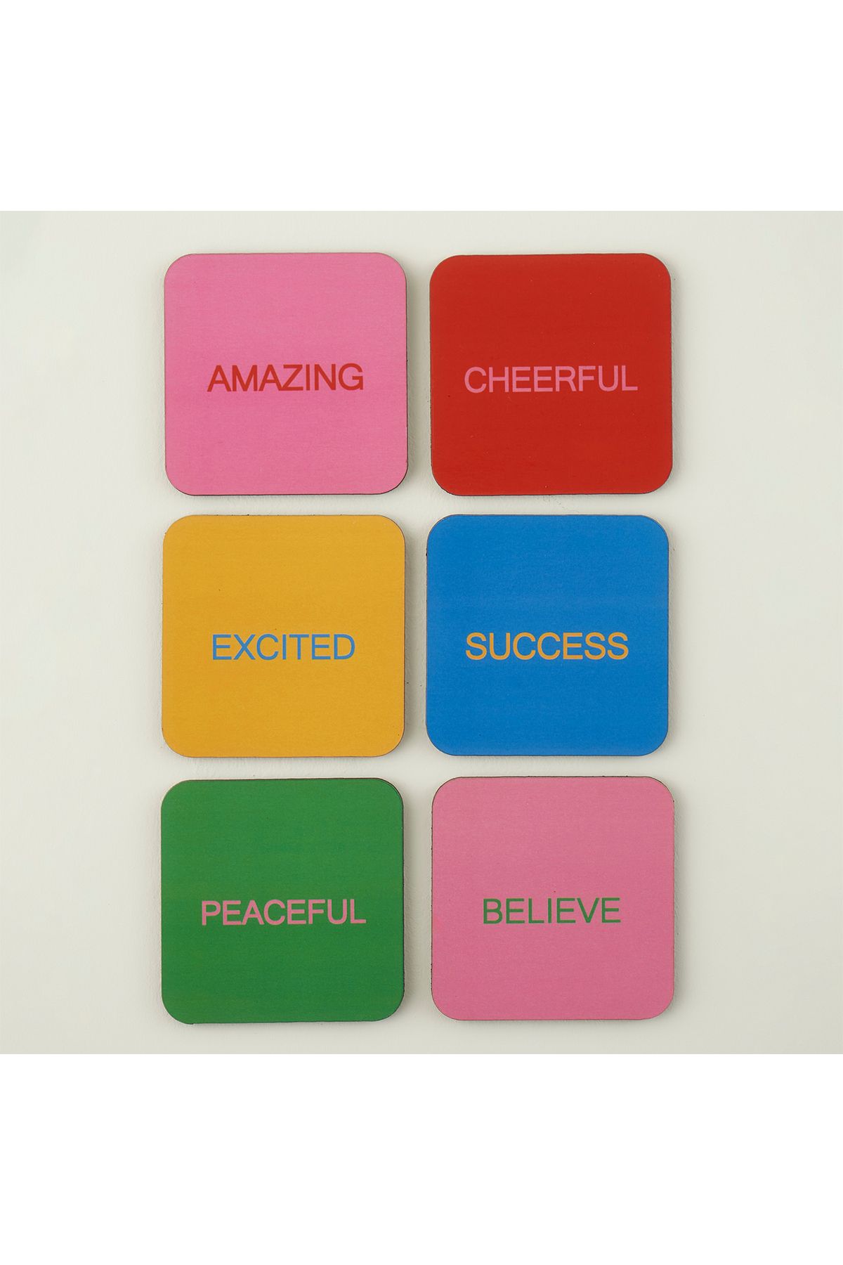 Bella Maison Motivation 6'lı Bardak Altlığı (10x10 cm)