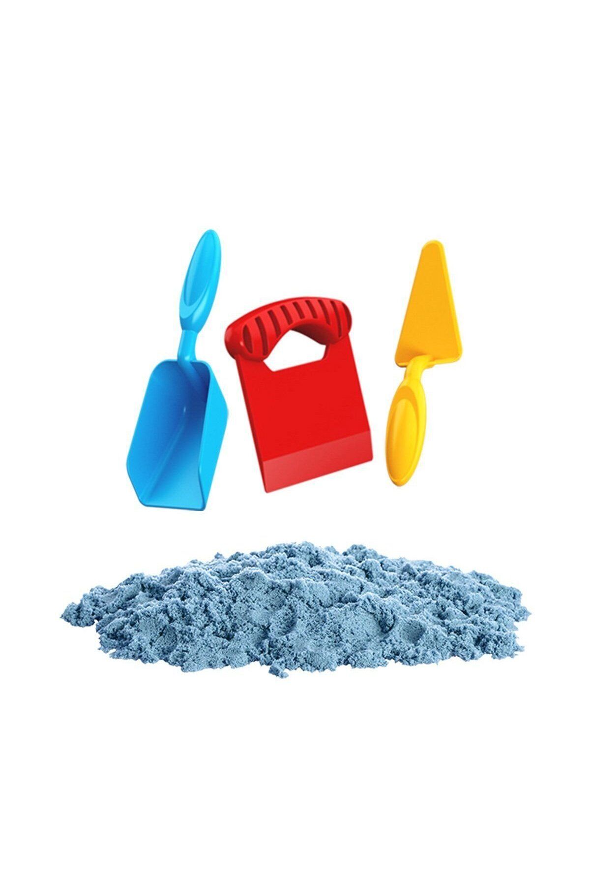 swilex 03691 , Aksesuarlı Mavi Kinetik Oyun Kumu 1000 gr