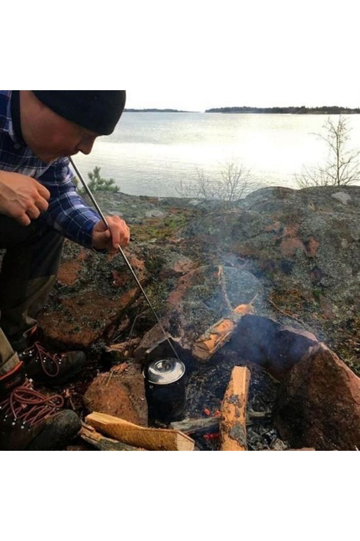 swilex Teleskopik Ateş Başlatıcı Outdoor Üfleme Borusu 63 Cm