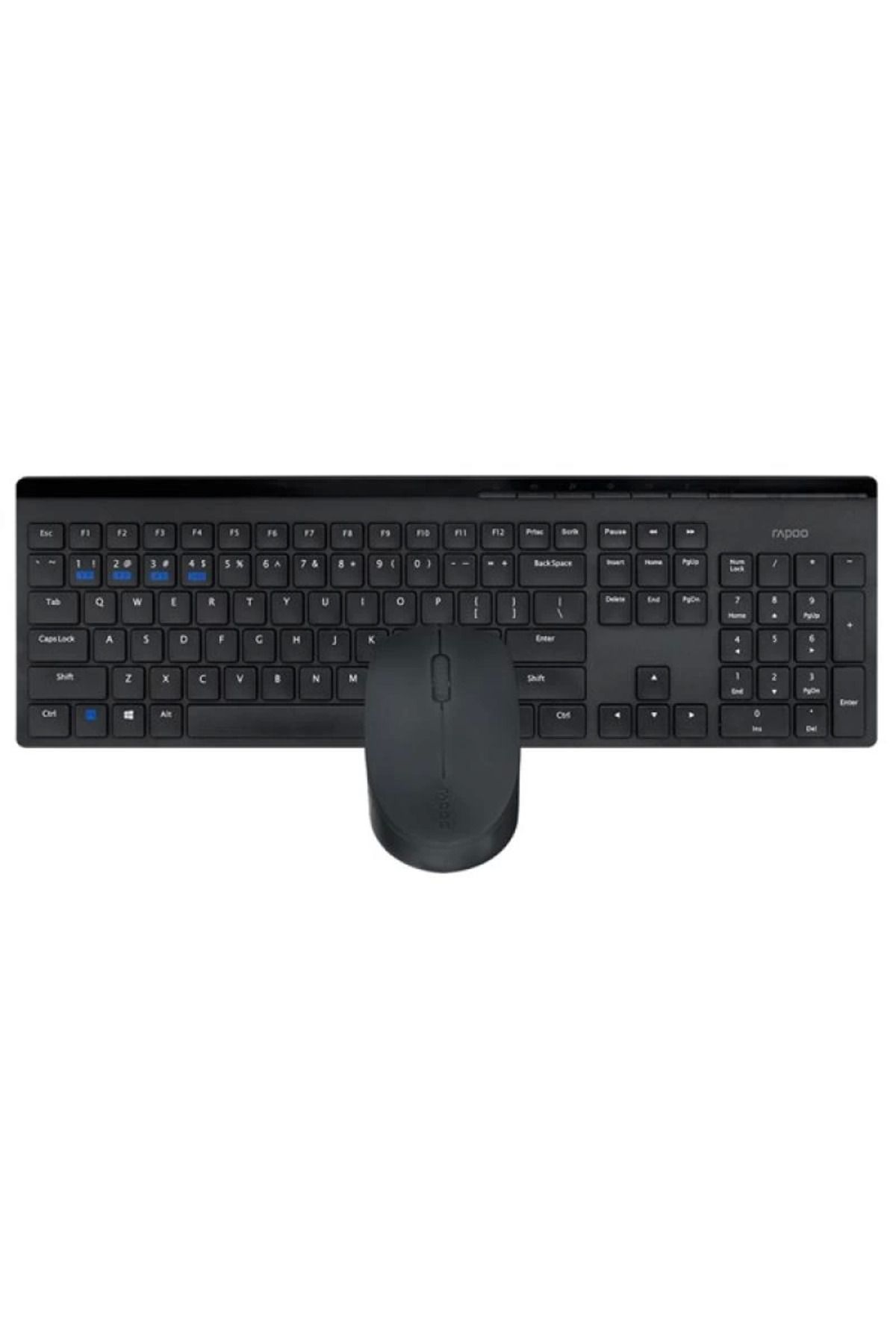 hayalimsah RAPOO 8110M 12482 KABLOSUZ KLAVYE MOUSE SET SİYAH