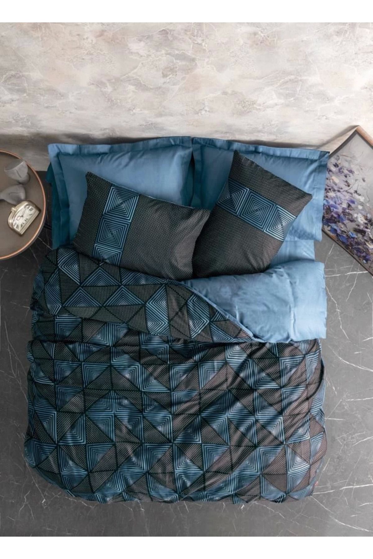 ÖYKÜ VE YİĞİT Cotton Box Dark Çift Kişilik Nevresim Takımı Armor Siyah