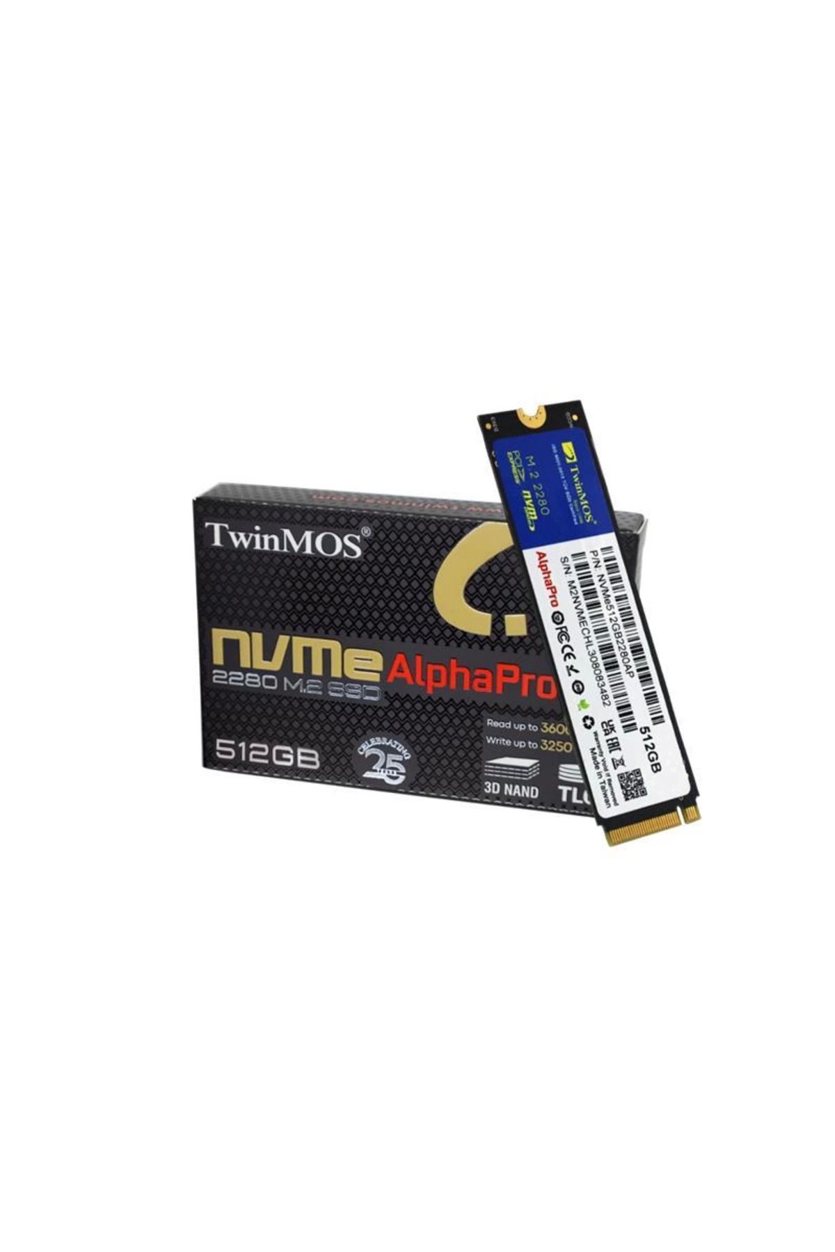 ÖYKÜ VE YİĞİT 512 GB TWINMOS M.2 PCIE NVME 3600/3250 NVMe512GB2280AP