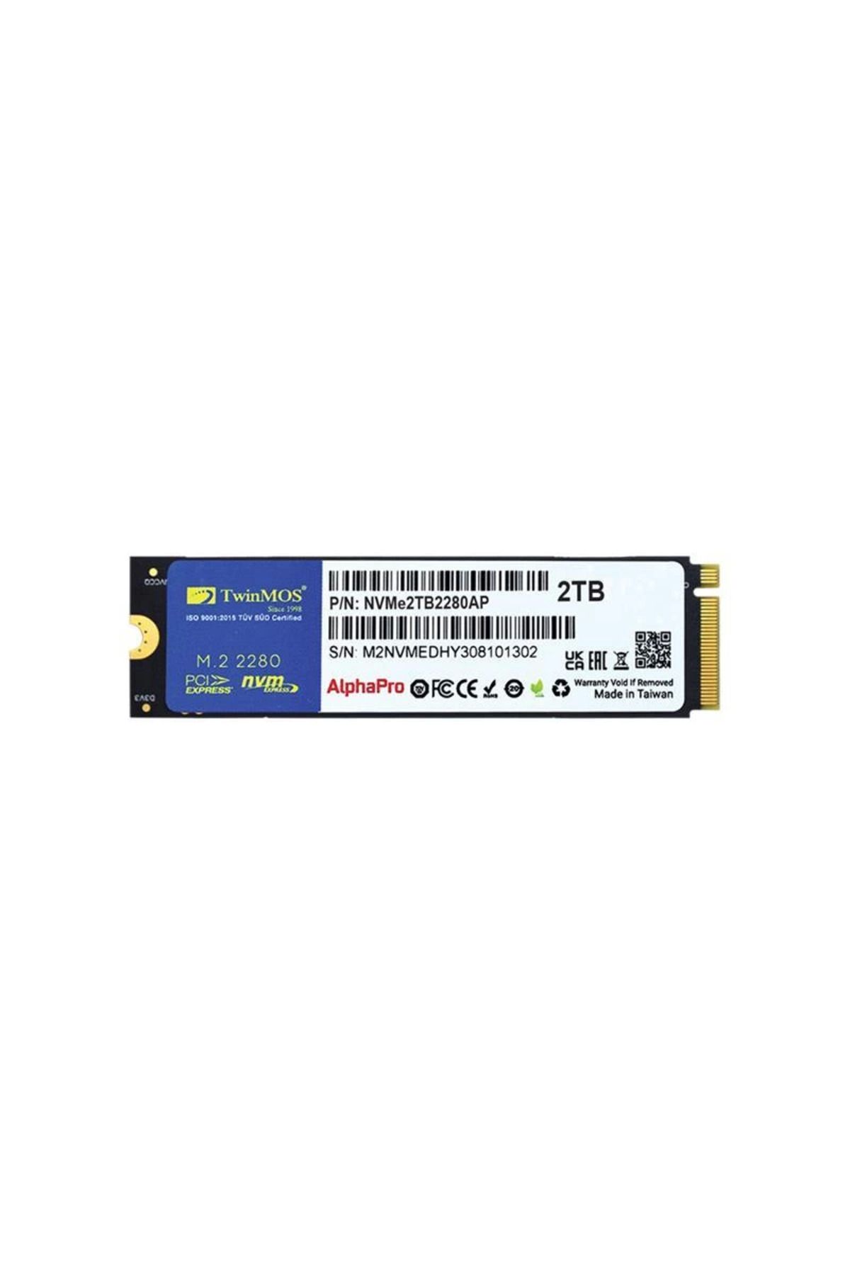 ÖYKÜ VE YİĞİT 2 TB TWINMOS M.2 PCIE NVME 3600/3250 NVME2TB2280AP