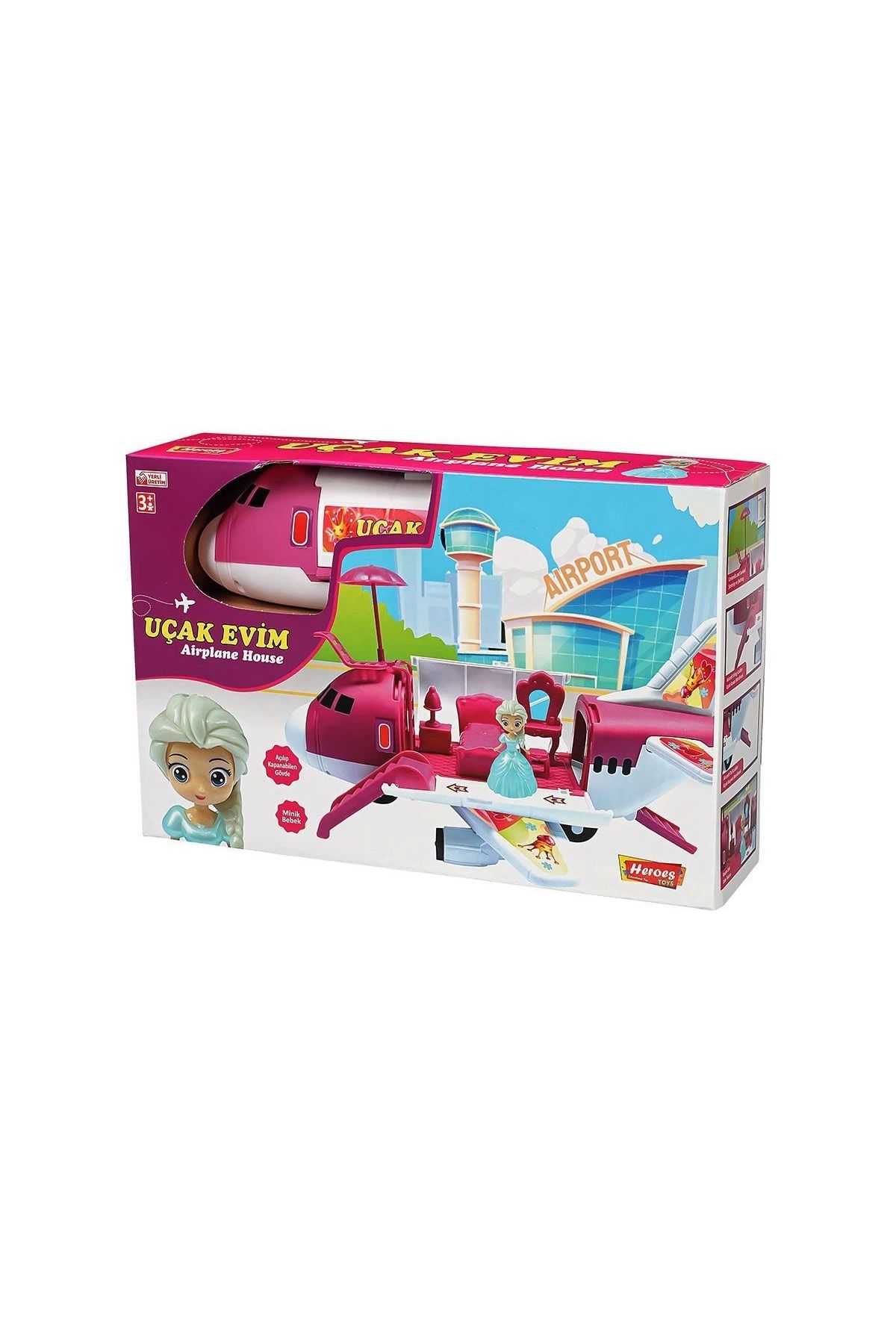 Heez ERN-2013 Heroes Toys Uçak Ev Bebek Seti