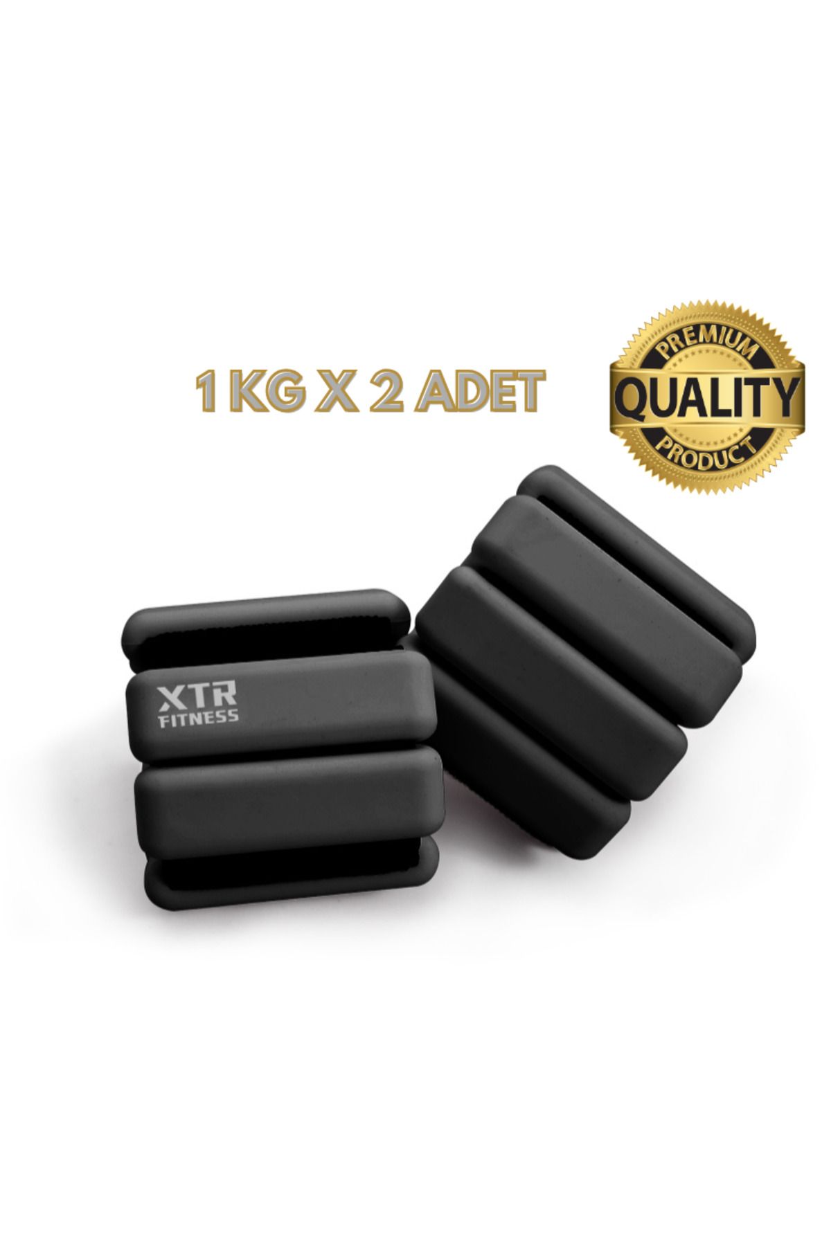 XTR Fitness Profesyonel Ayarlanabilir El ve Ayak İçin Bilek Ağırlığı Siyah 1 KG X 2 Adet