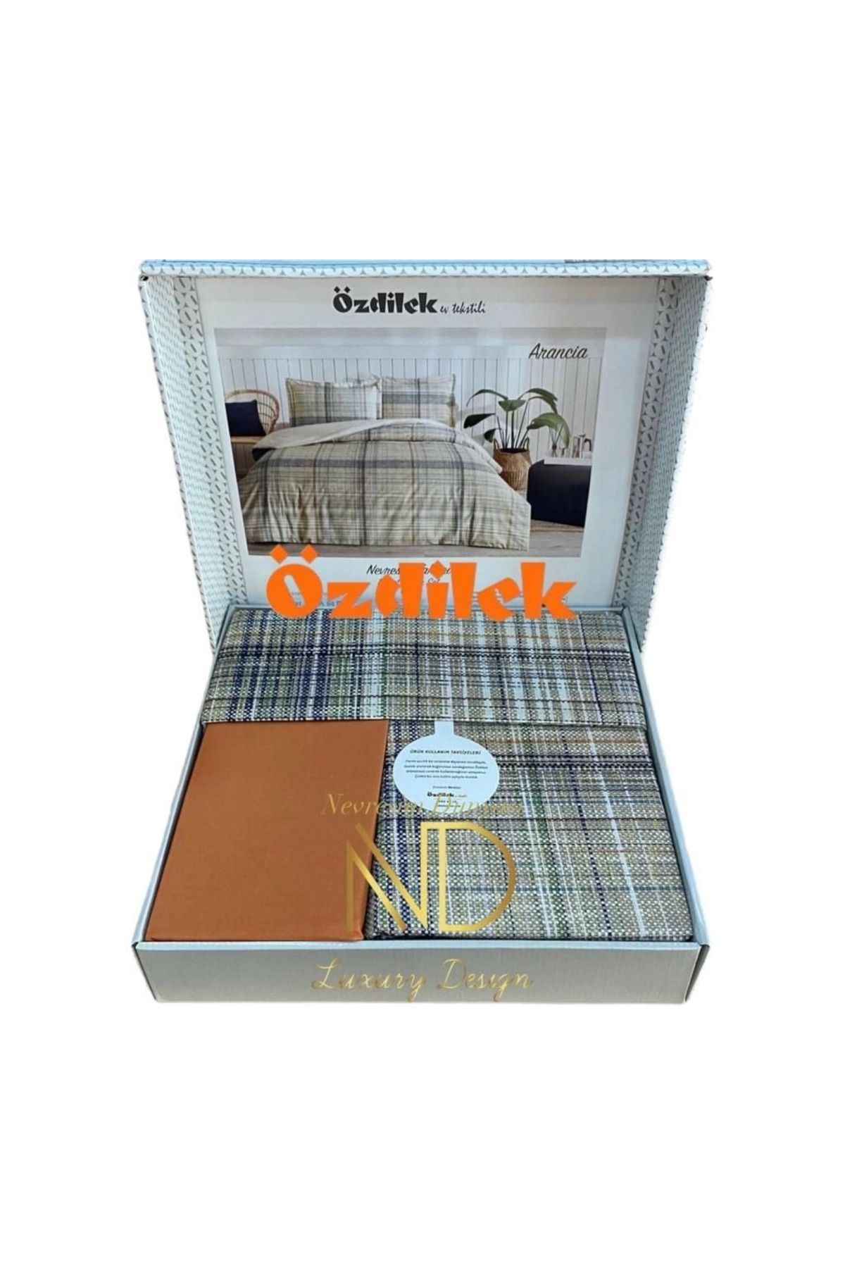MELFSHOP Özdilek Çift Kişilik Ranforce Nevresim Takımı Arancia Krem