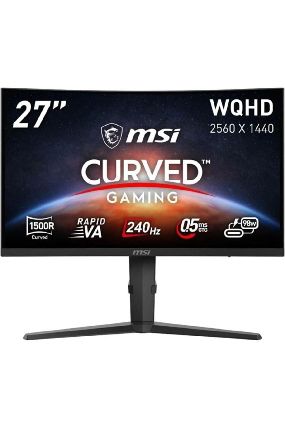 hayalimsah MSI 27 RAPID VA MPG 275CQRXF 0.5MS 240HZ HDMI-DP KAVISLI GAMING MONİTÖR 2560X1440
