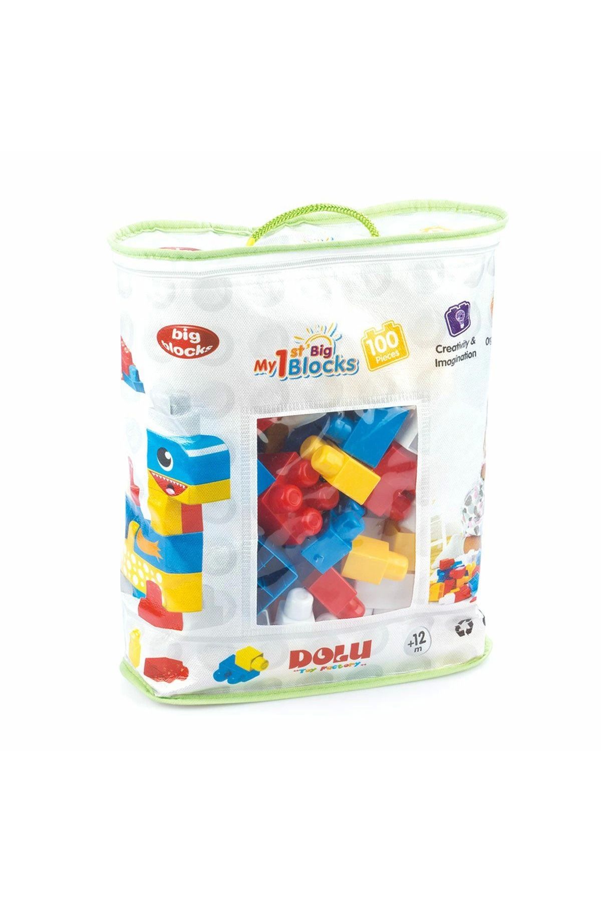 MELFSHOP 5020 OYUNCAK BASKILI TORBADA BÜYÜK BLOKLAR 100 PARÇA