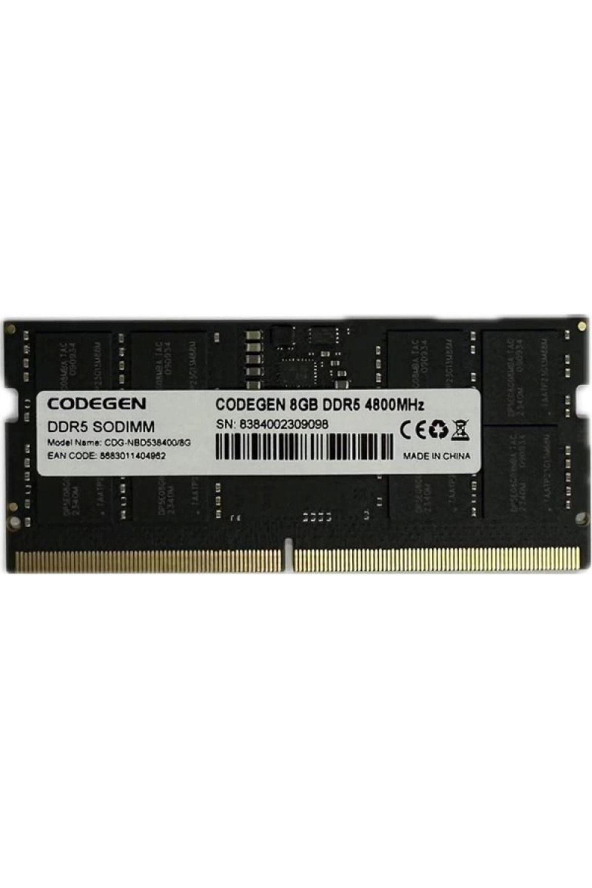 MELFSHOP CODEGEN 8GB DDR5 4800MHZ NOTEBOOK RAM VALUE CDG-NBD538400/8G