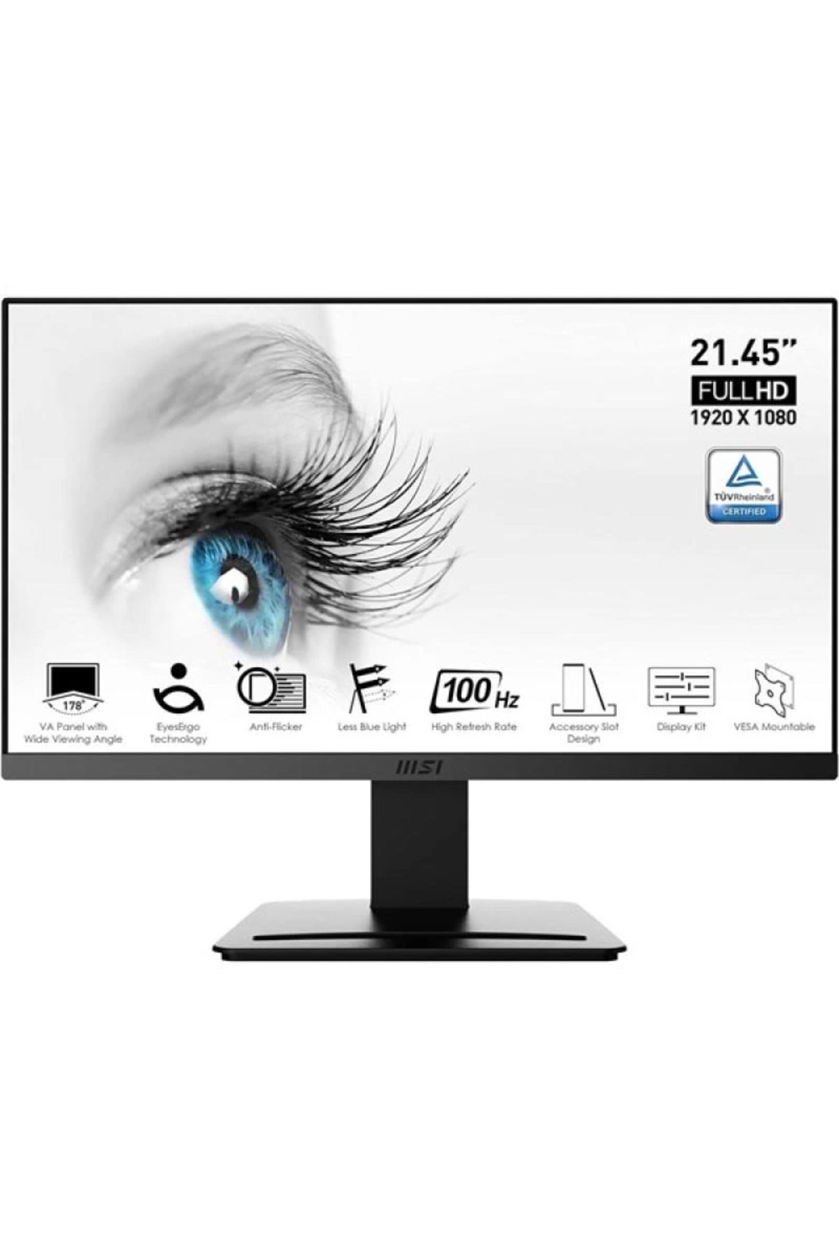 ÖYKÜ VE YİĞİT MSI 21.5 VA PRO MP223 1MS 100HZ HDMI EV OFİS TİP MONİTÖR 1920X1080