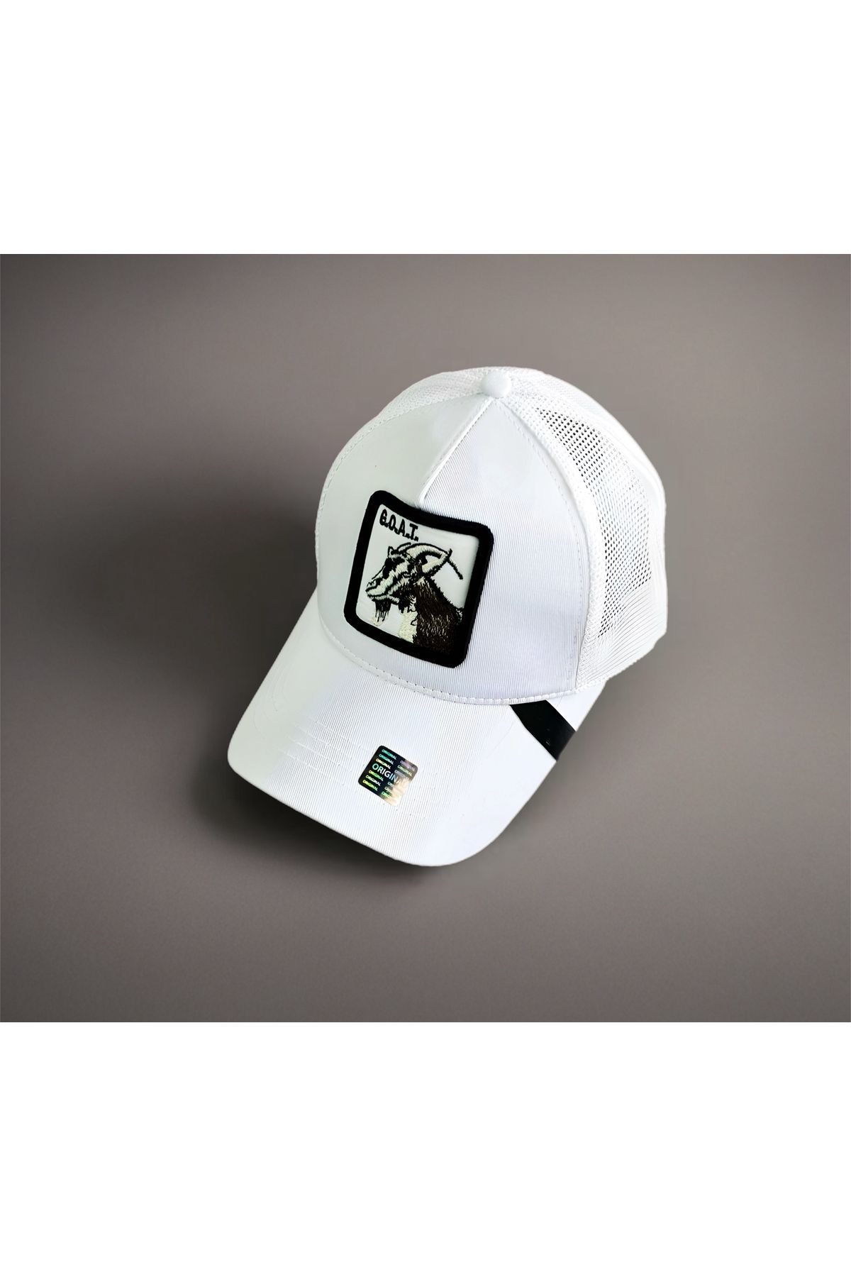 CapZone Spor Şapka Hayvan Model Unisex Şapka Beyaz Renk Ayarlanabilir