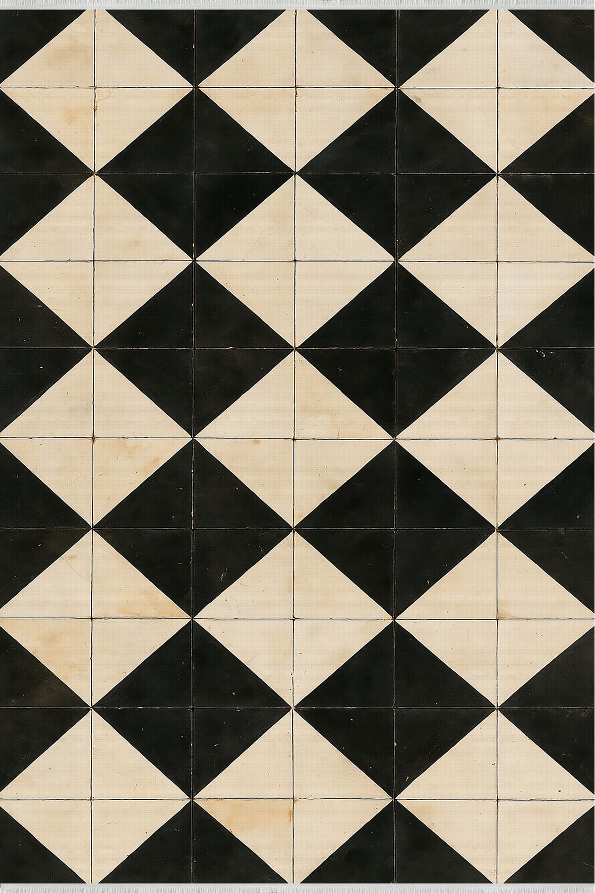 Home Karo Desen Retro Görünümlü Halı Yıkanabilir 160x230 cm