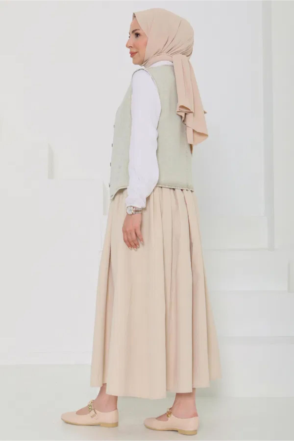 Butik Denim Kısa Yelek
