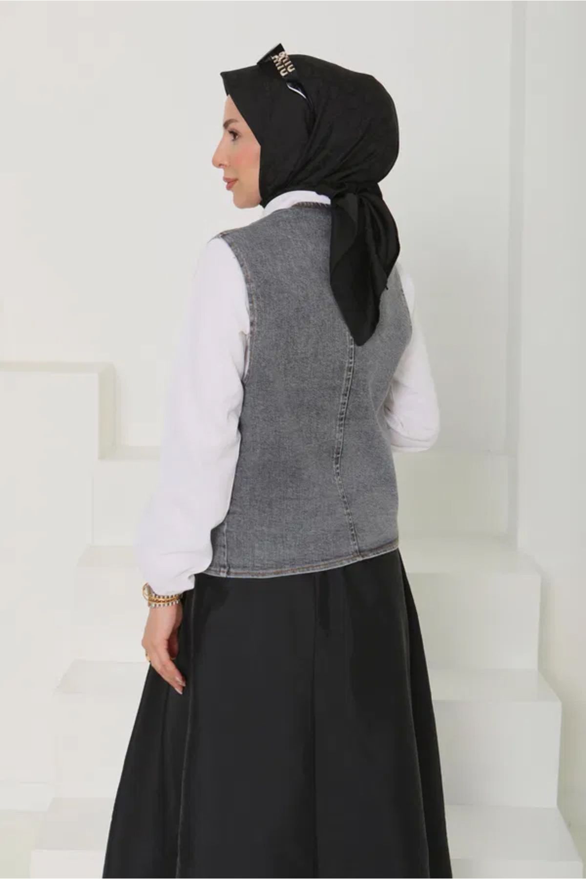 Butik Denim Kısa Yelek