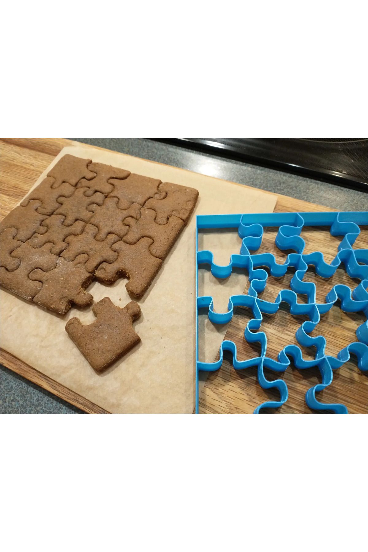 ESL Decor Puzzle Şeklinde Kurabiye - Hamur Kesici - Doğada Çözünür Ve Güvenilir Plastikten Üretilmiş