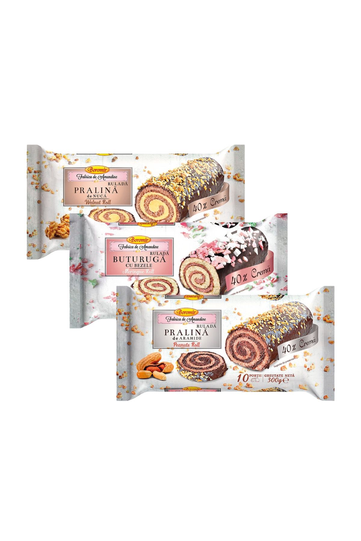 Boromir-Log Roulade With Cocoa And Marshmallows, 300 G, X3pcs 1