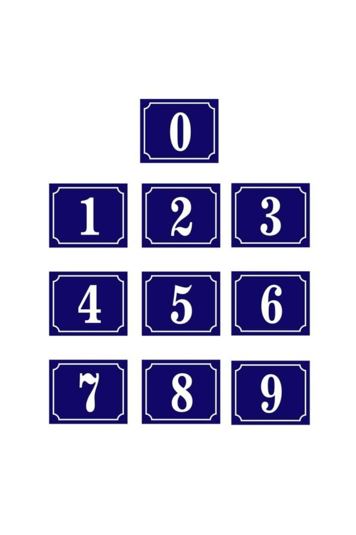 crt-Set 10 autocolante, numere de la 0 la 9, CRT, PVC, 11 cm x 9 cm 2