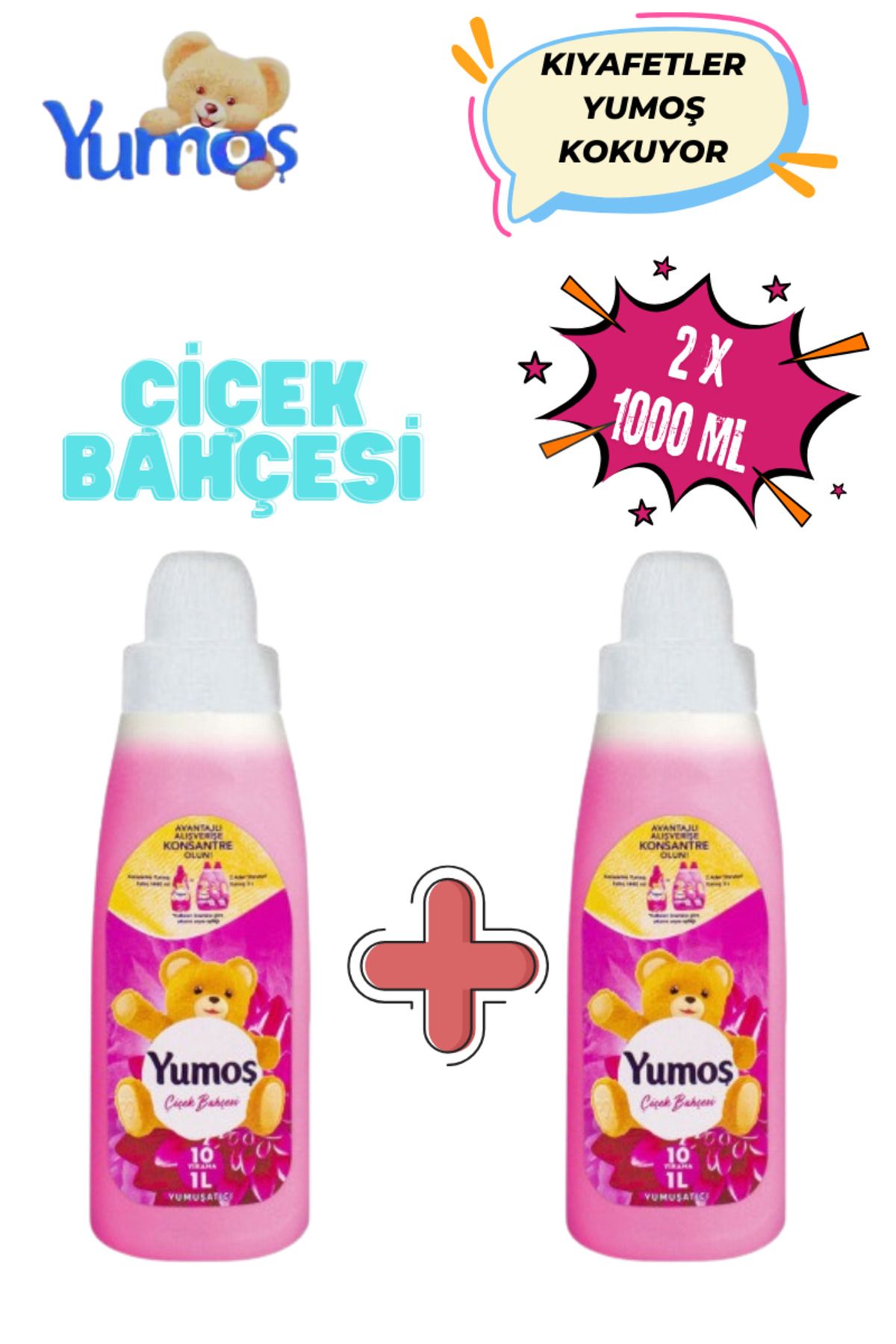 Yumoş Çiçek Bahçesi Çamaşır Yumuşatıcısı 2 Adet Toplam 2000 ml