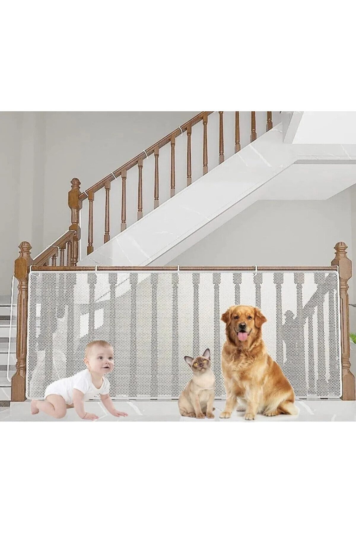Zuu Baby Çocuk Ve Evcil Hayvan Için Korkuluk Balkon Ve Merdiven Filesi Çocuk Güvenlik Filesi Koruyucu Filesi