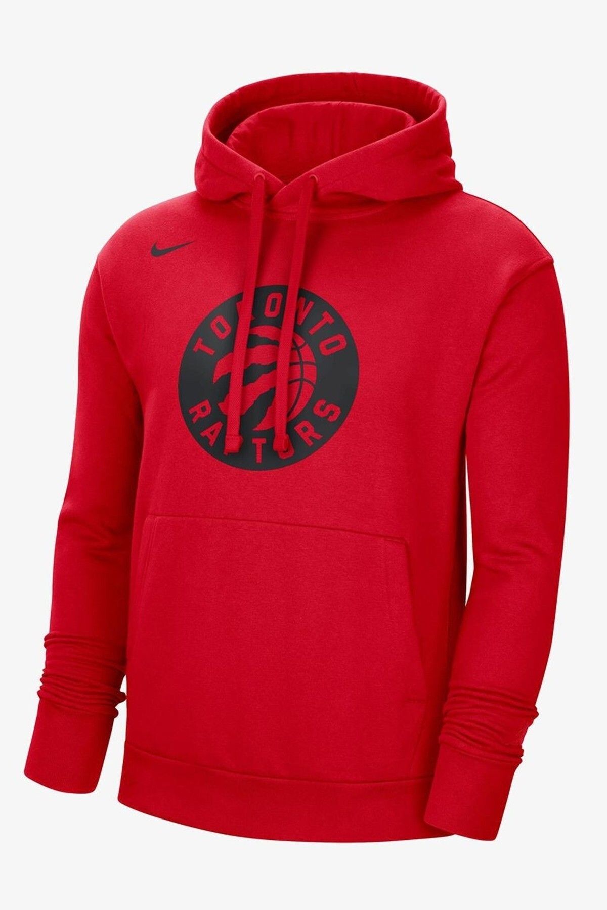 Nike NBA Toronto Raptors Essential Fleece Pullover Hoodie Erkek Kapüşonlu Bol Kesim Sweatshirt Kırmı