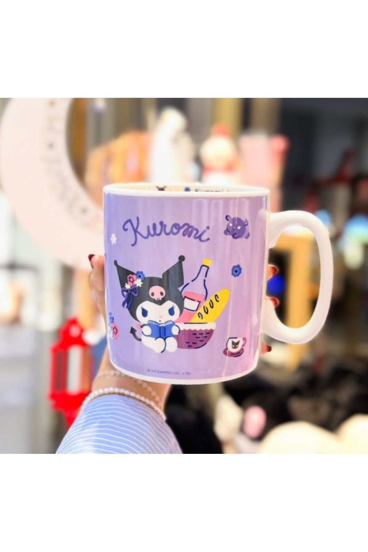 Miniso Sanrio Lisanslı Seramik Kupa 900ml - Kuromi
