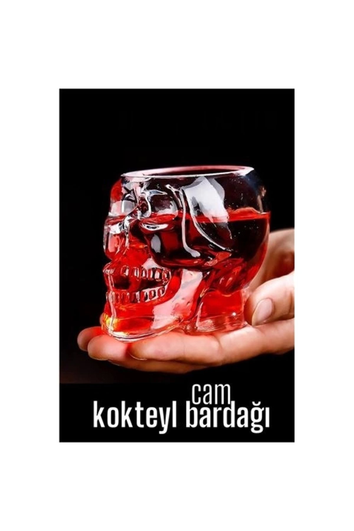 No8 Home Kokteyl Bardağı Kurukafa Cam