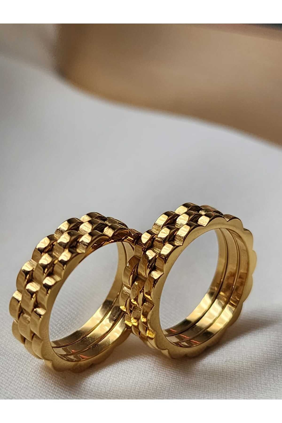 ZÜLİSCH ÇELİK YÜZÜK GOLD PASLANMAZ SUYA DAYANIKLI ( ADET FİYATIDIR )