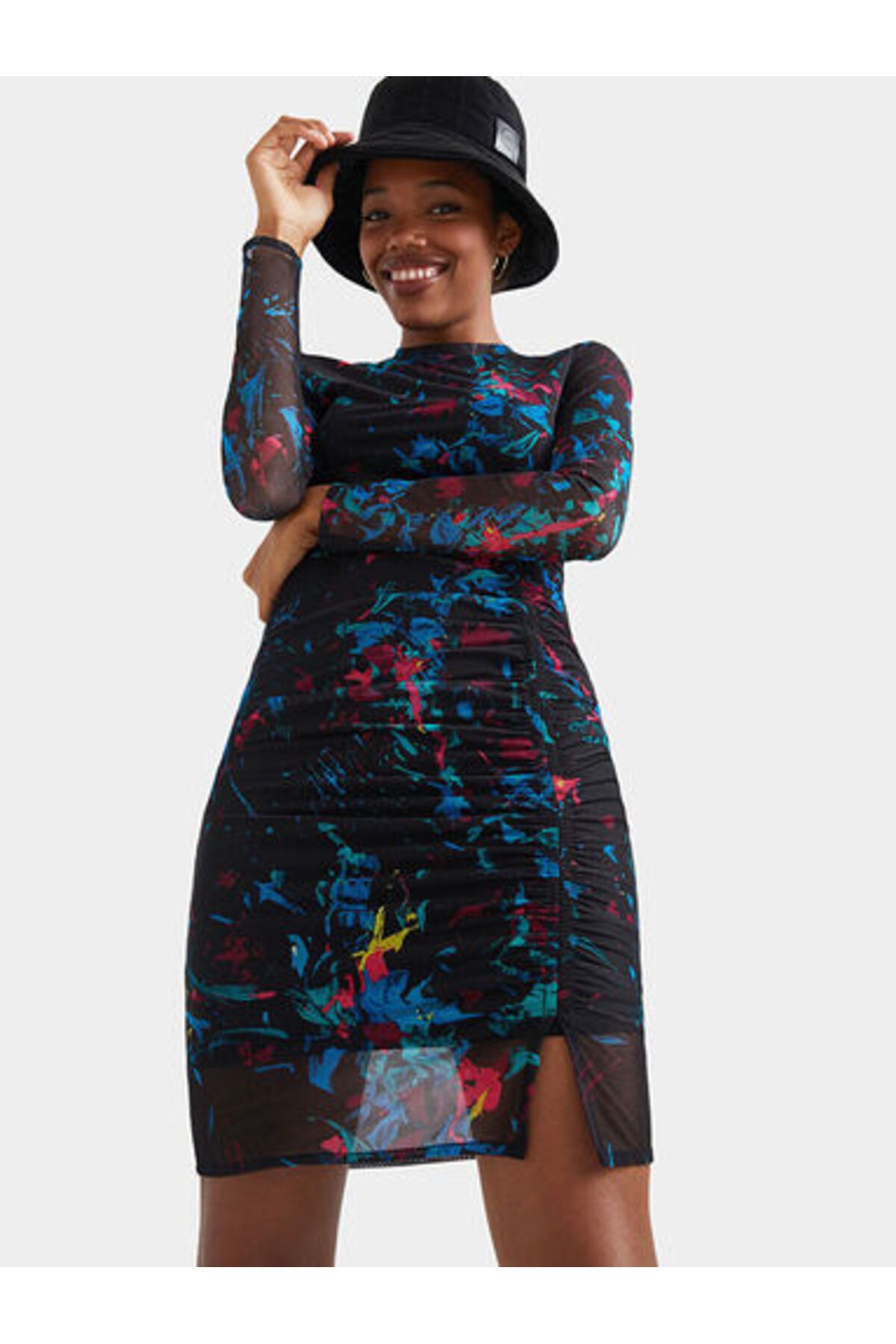 塩ケンピ　Desigual 花柄　コート 大きいサイズ　46 総柄刺繍 Desigual Clothing Models & Prices - Trendyol