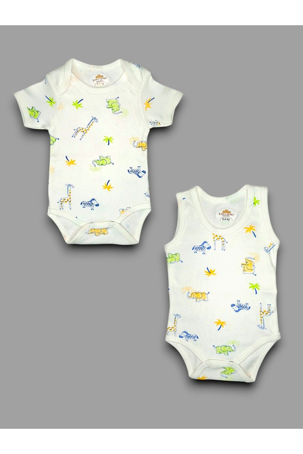 For My Baby Bebek 2li Zıbın Set 2 parça Zıbın 2'li Body Set