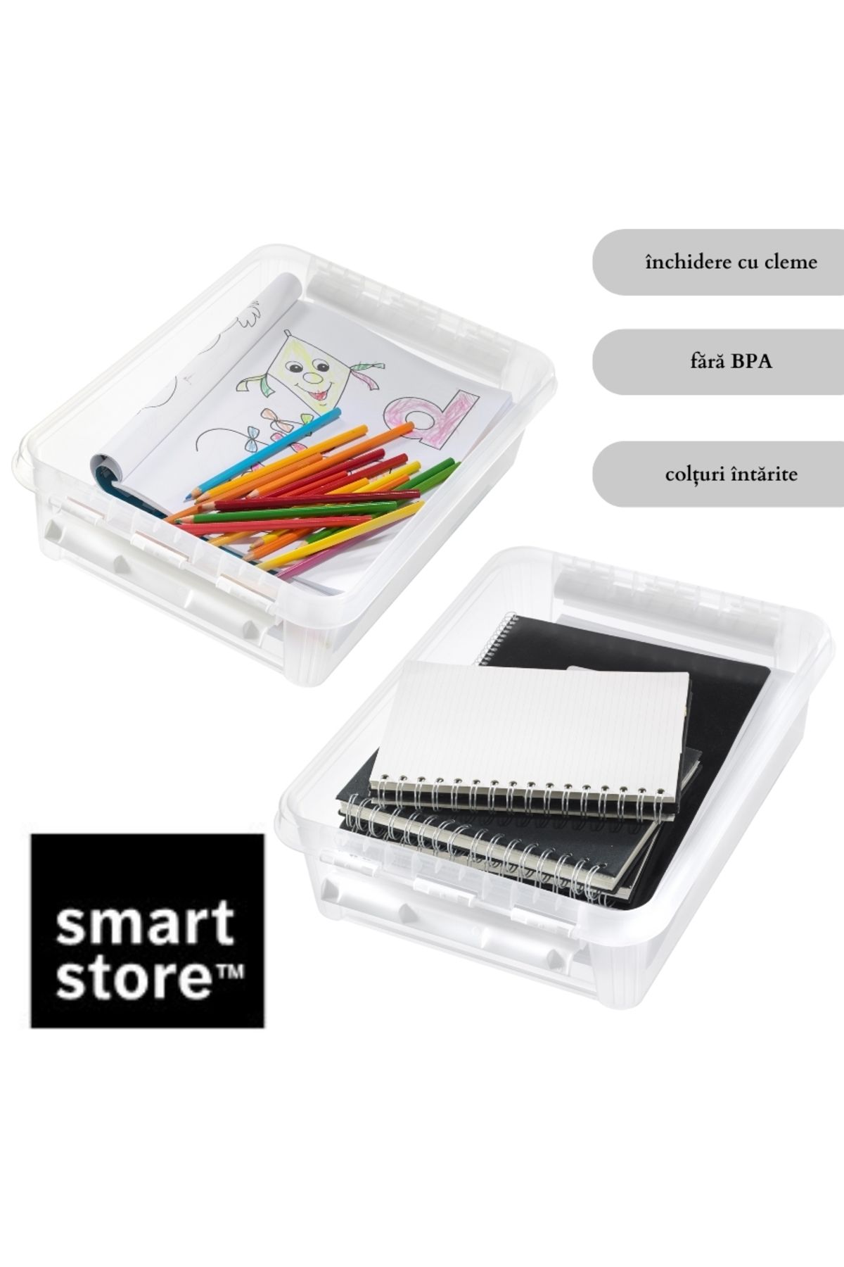 Orthex-Storage and organization box, with lid, SmartStore Home 14, BPA-free plastic, 40x30x11 cm 8