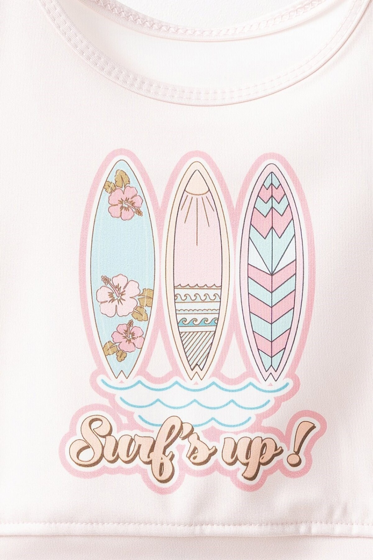 Banamio Roxanne Surf's Up Baskılı Kız Çocuk Şortlu Mayo Bikini Takım fotoğrafı 2 (önizleme)