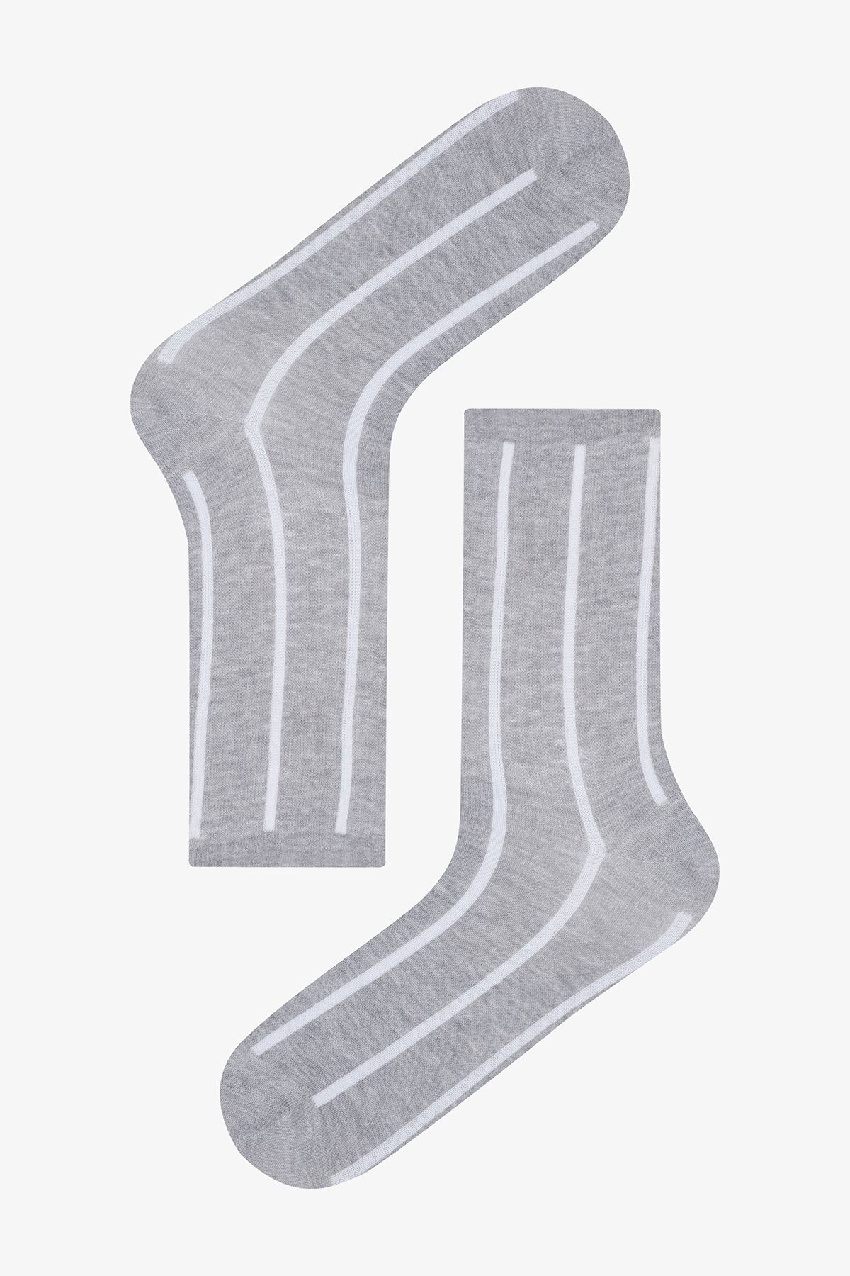 Penti-Herren-Fußballsocken im 2er-Pack in Grau und Weiß 2