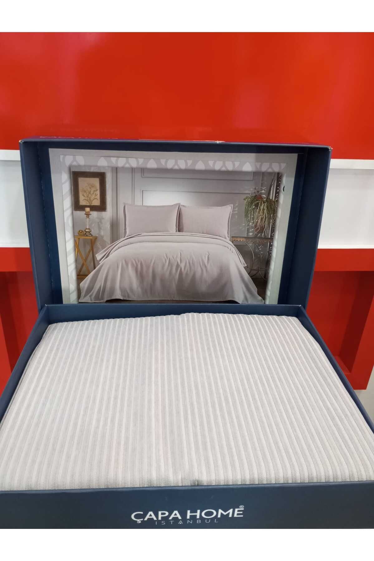 HİKMET ÇAPA HOME TEK KİŞİLİK PREMİUM KALİTE ÇOK AMAÇLI PİKE VE TEK YASTIK KILIFI & YATAK ÖRTÜSÜ 240X175