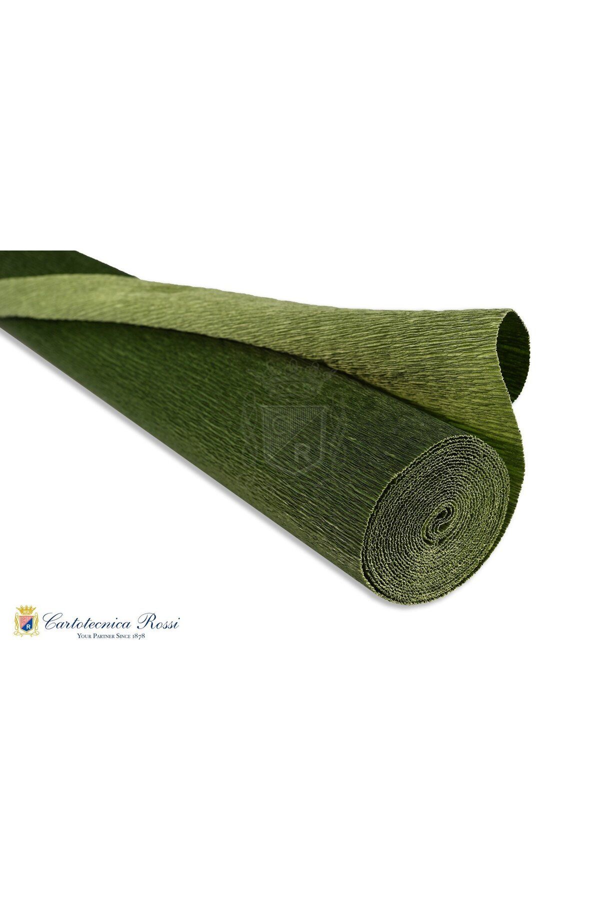 roco paper Çift Taraflı Krapon Kâğıdı, No 562/1-Yosun & Adaçayı Yeşili, Çiçek Yapım Kağıdı, 180 Gr 50x250 Cm