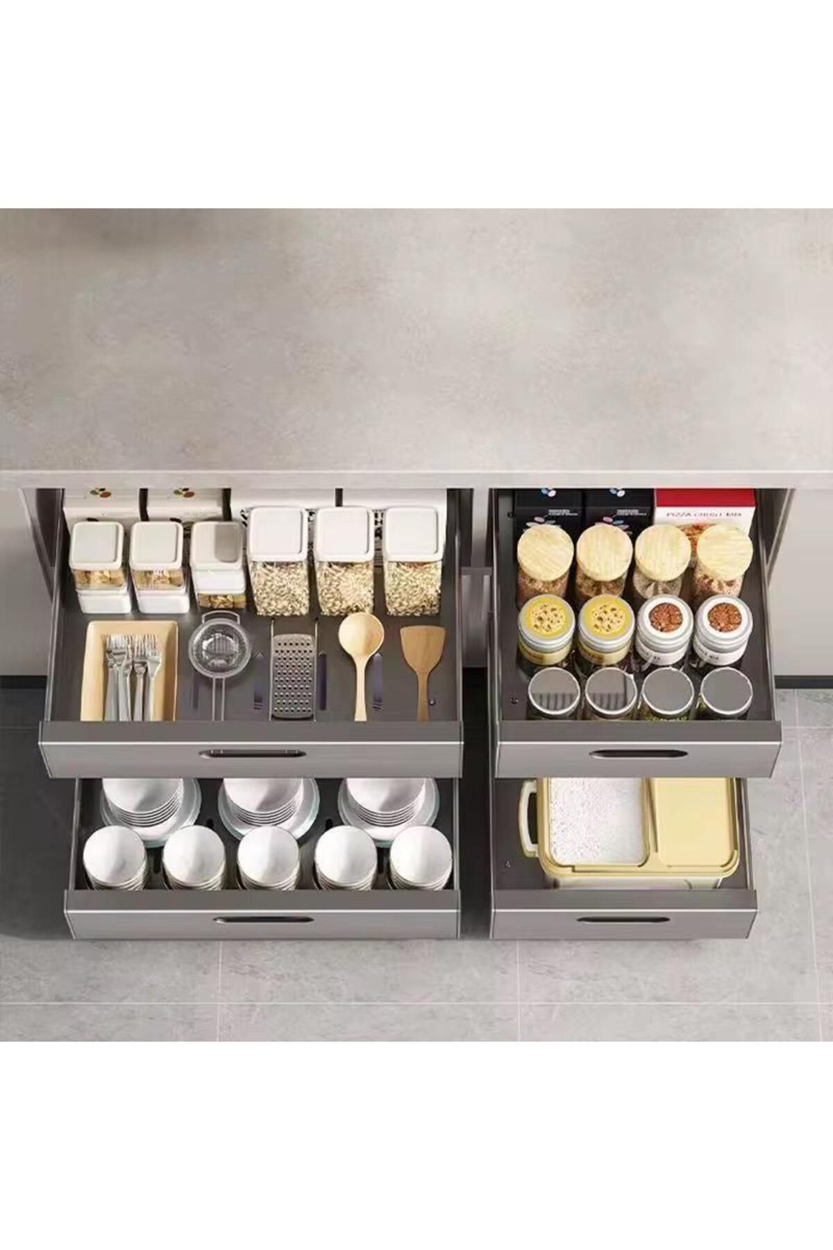 ATOUR-ATOUR Movable Storage Drawer for Kitchen and Cabinet Organization Practical Space Saving Design Easy to Use and Install 3