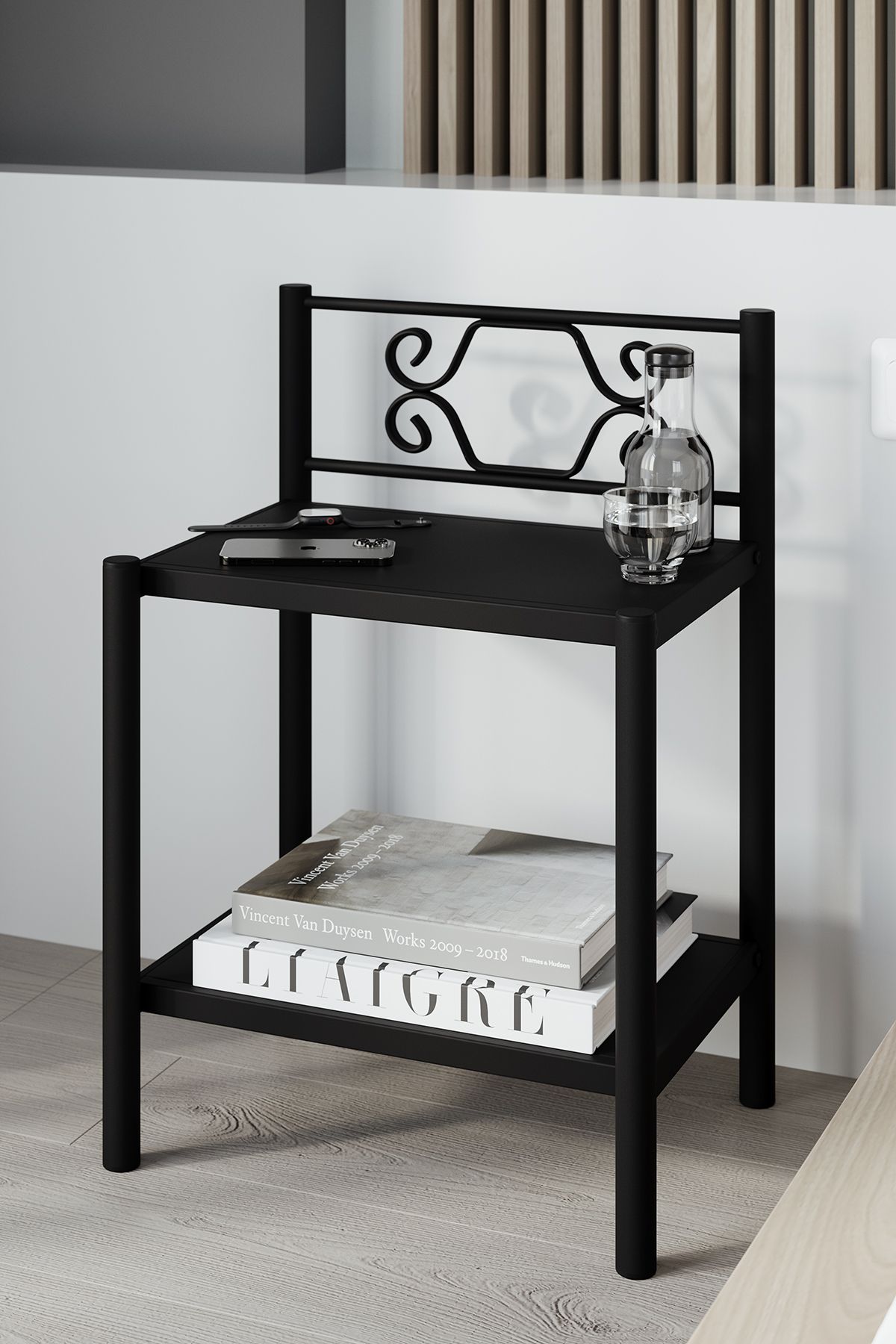 AKSviva Leda Retro Ferforje Metal Komodin