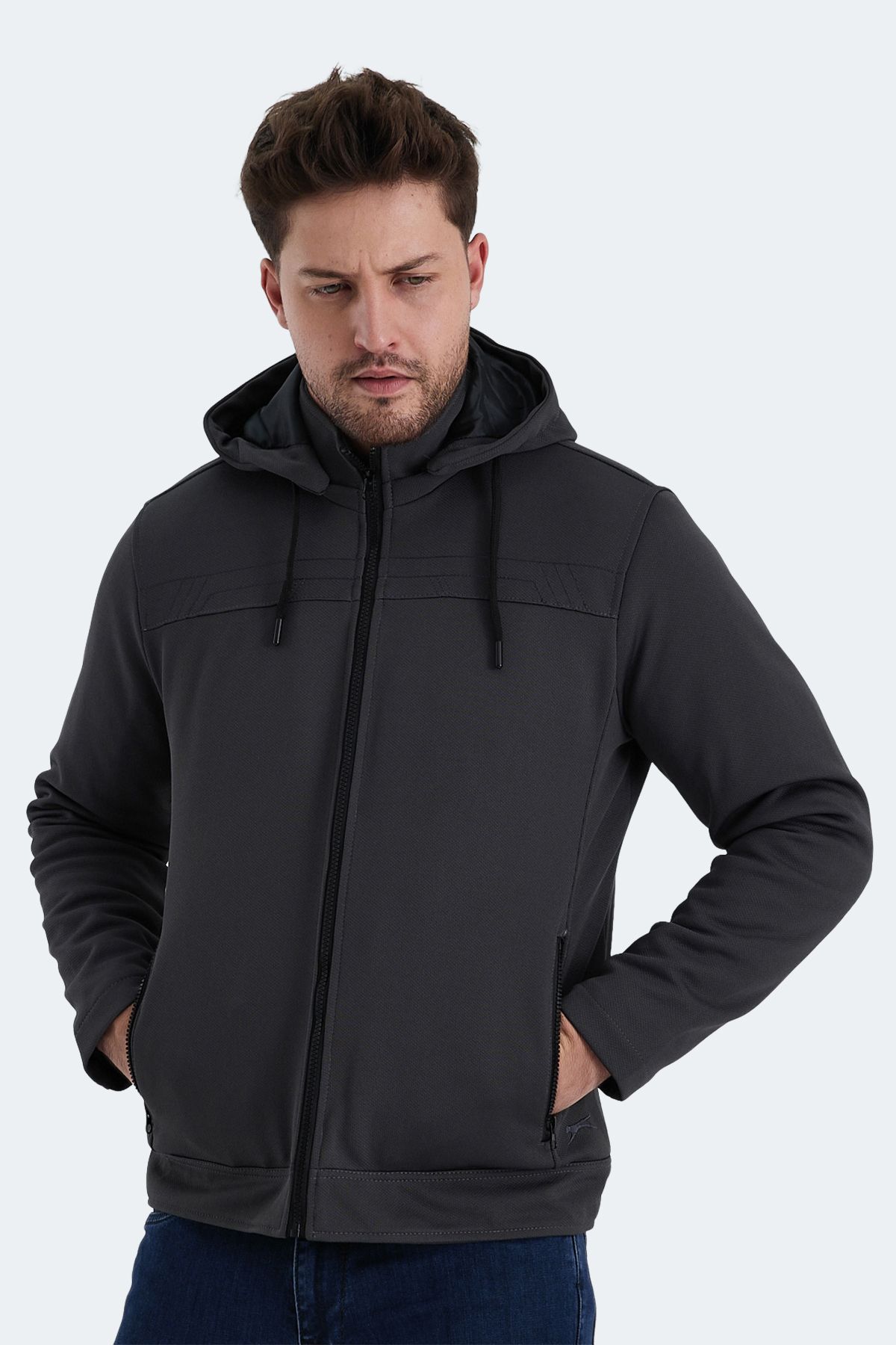 Slazenger HENDRIKKO IN Erkek Mont & Kaban Koyu Gri