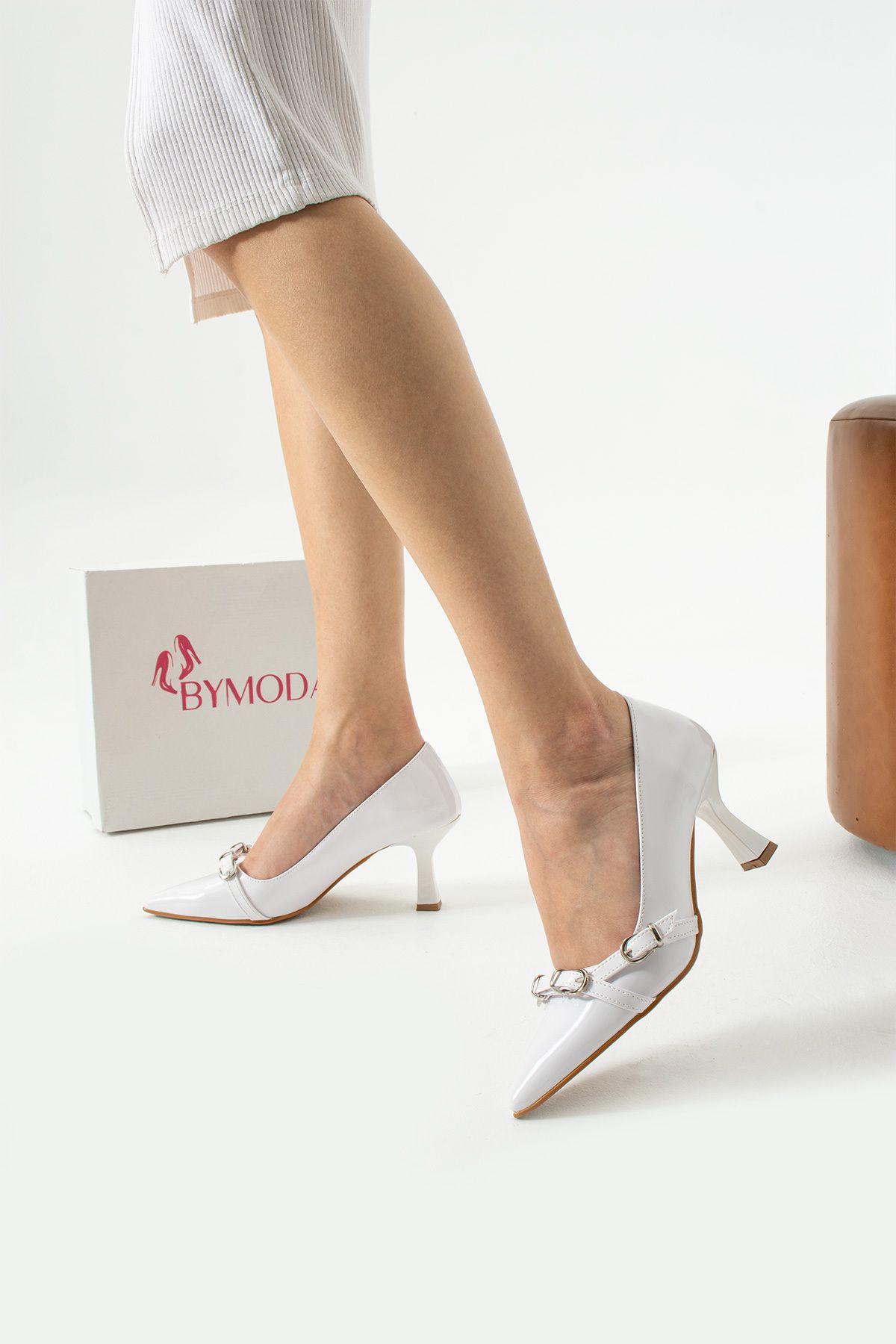 Bymoda Yeni Sezon Kadın Topuklu Ayakkbı Rugan Stiletto
