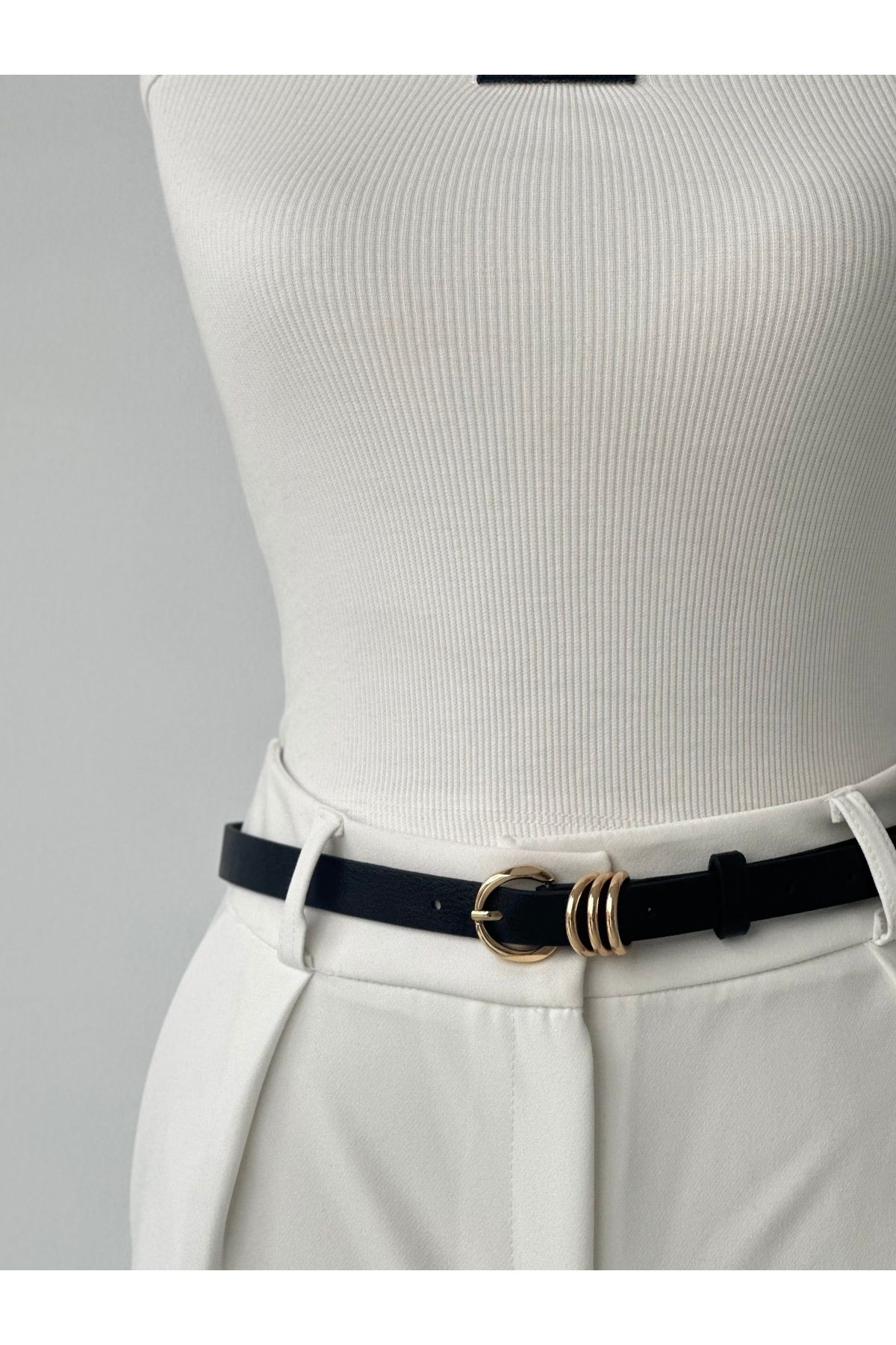 MUJGANERDOGANDESIGN Kadın Kemer,gold tokalı kemer, pantalon kemeri, etek kemeri,ceket kemeri ithal kemer