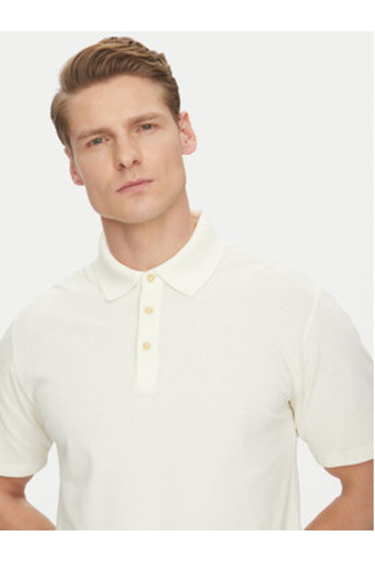 Jack & Jones Tricou Polo Pentru Bărbați Jack Jones 12257315 Alb Masculin - M