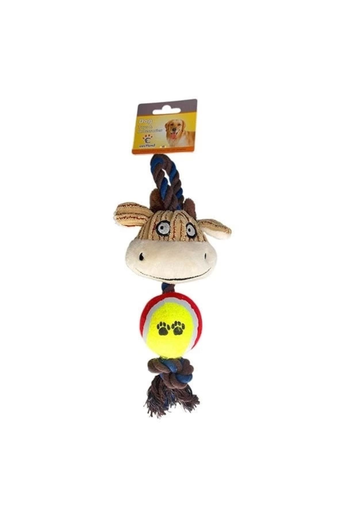 No8 Home Eastland Tenis Toplu İnek Diş İpli Köpek Oyuncağı 30 Cm