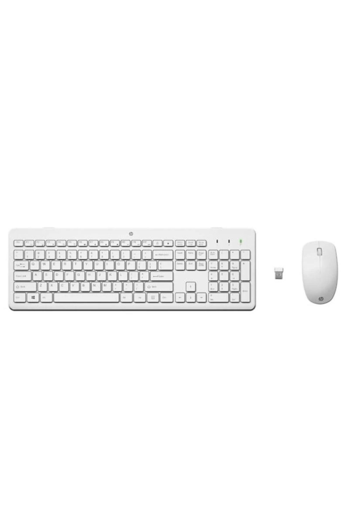 hayalimsah HP 230 3L1F0A İngilizce Kablosuz Klavye Mouse Set Beyaz