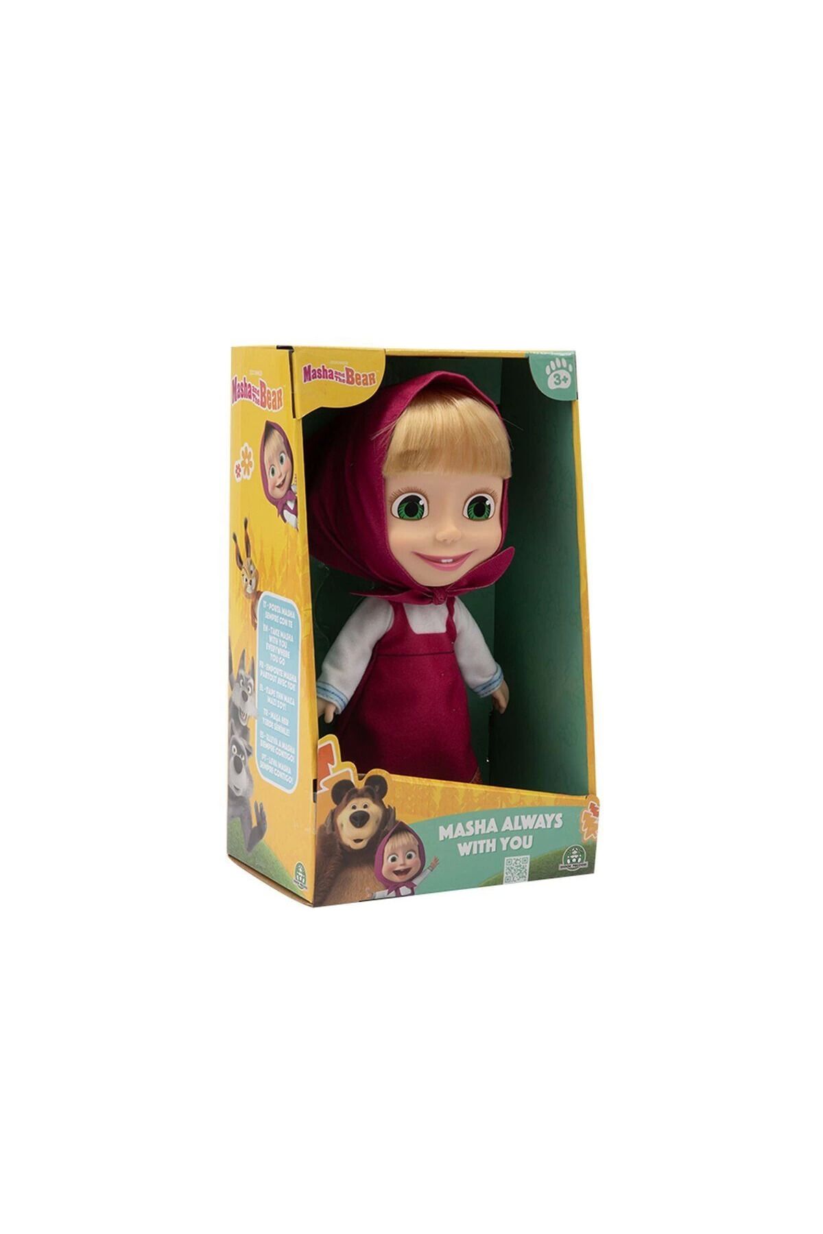 ÖYKÜ VE YİĞİT MHA41000 Maşa ve Koca Ayı - 23 cm Masha Doğum Günü Bebeği