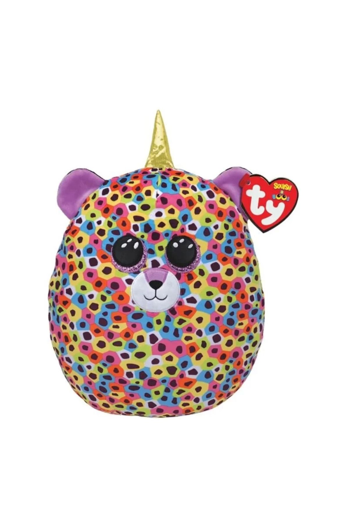 Angoravi Ty Squishy Beanies Yastık Renkli Leopar Giselle 26 cm